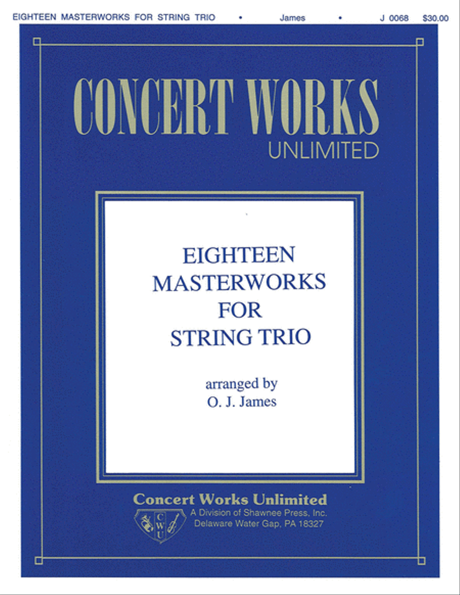 Eighteen Masterworks for String Trio String Trio scores gallery preview page 1