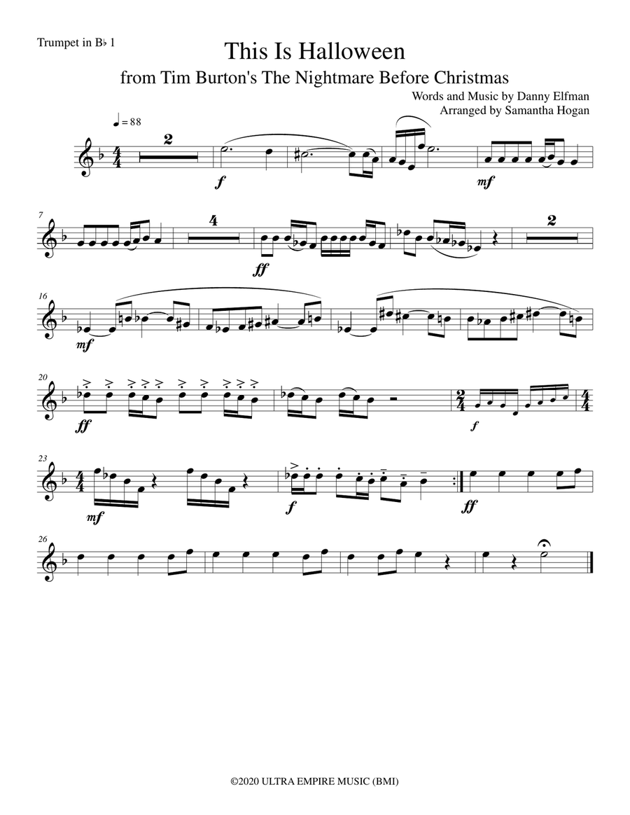 This Is Halloween Brass Quintet scores gallery preview page 6