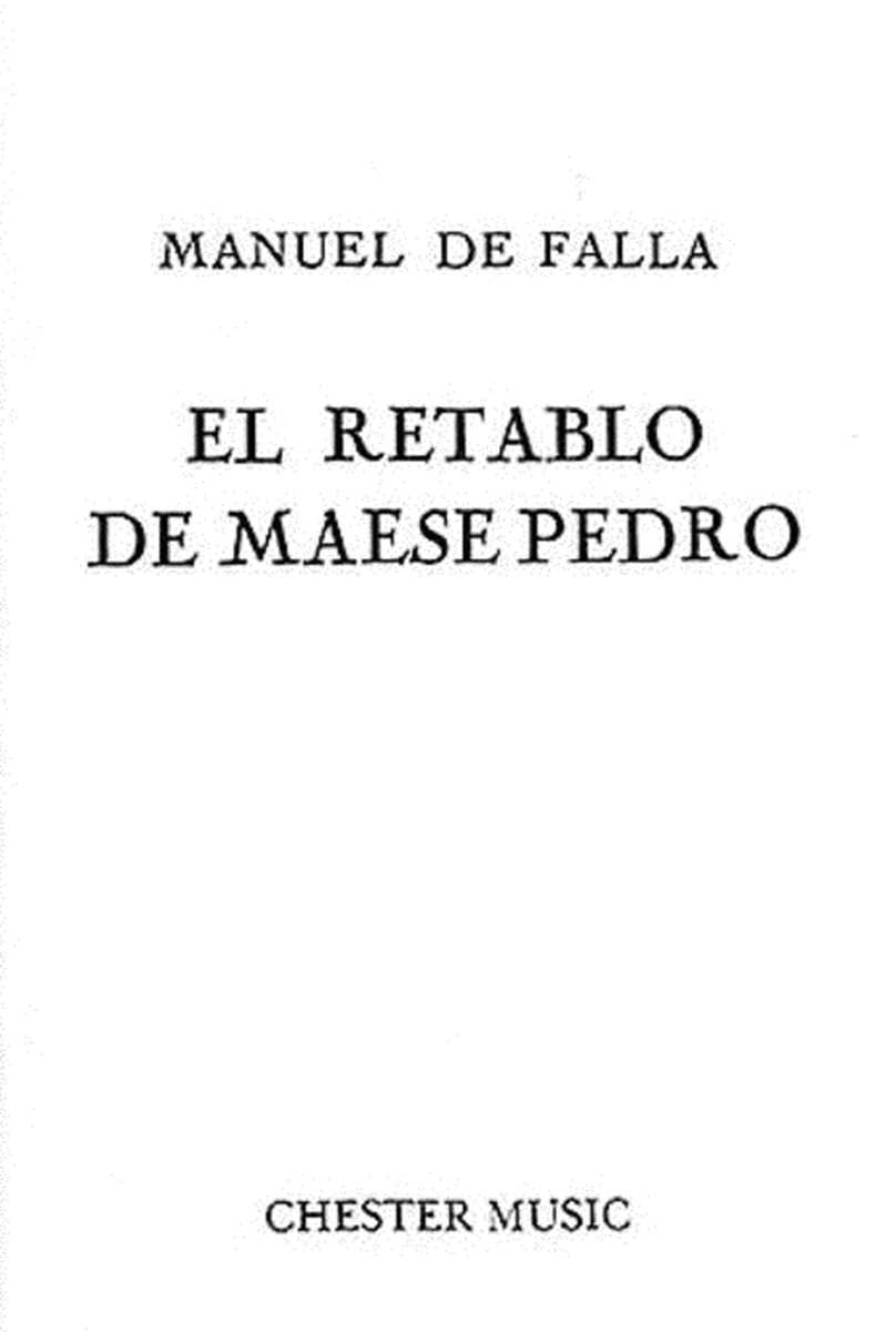 De Falla: El Retablo De Maese Pedro (English Edition)