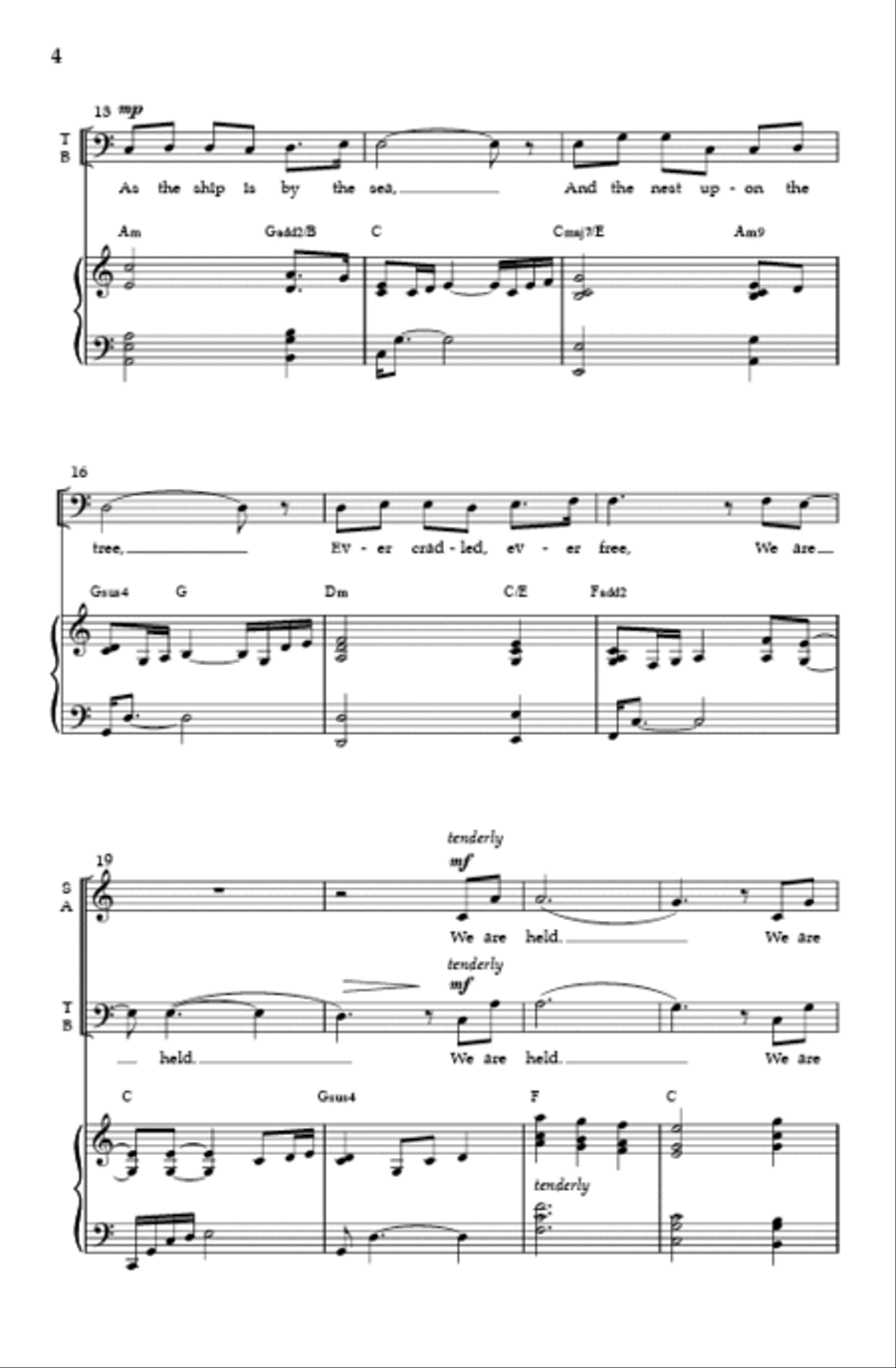 We Are Held 4-Part scores gallery preview page 3