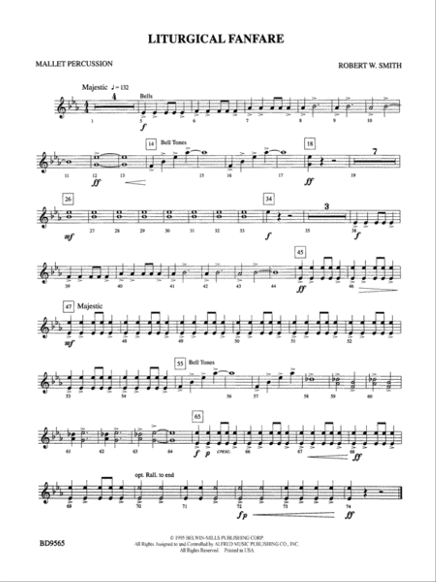 Liturgical Fanfare: Mallets Concert Band scores gallery preview page 1