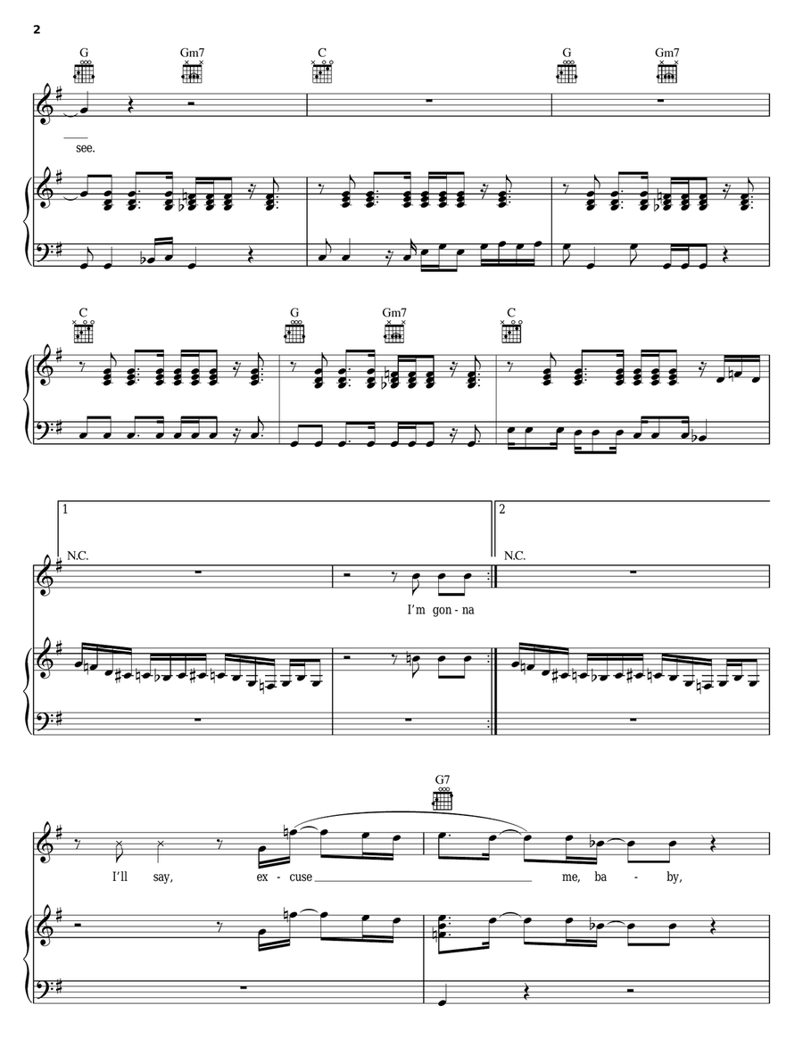 Alphabet Street Piano, Vocal, Guitar scores gallery preview page 2