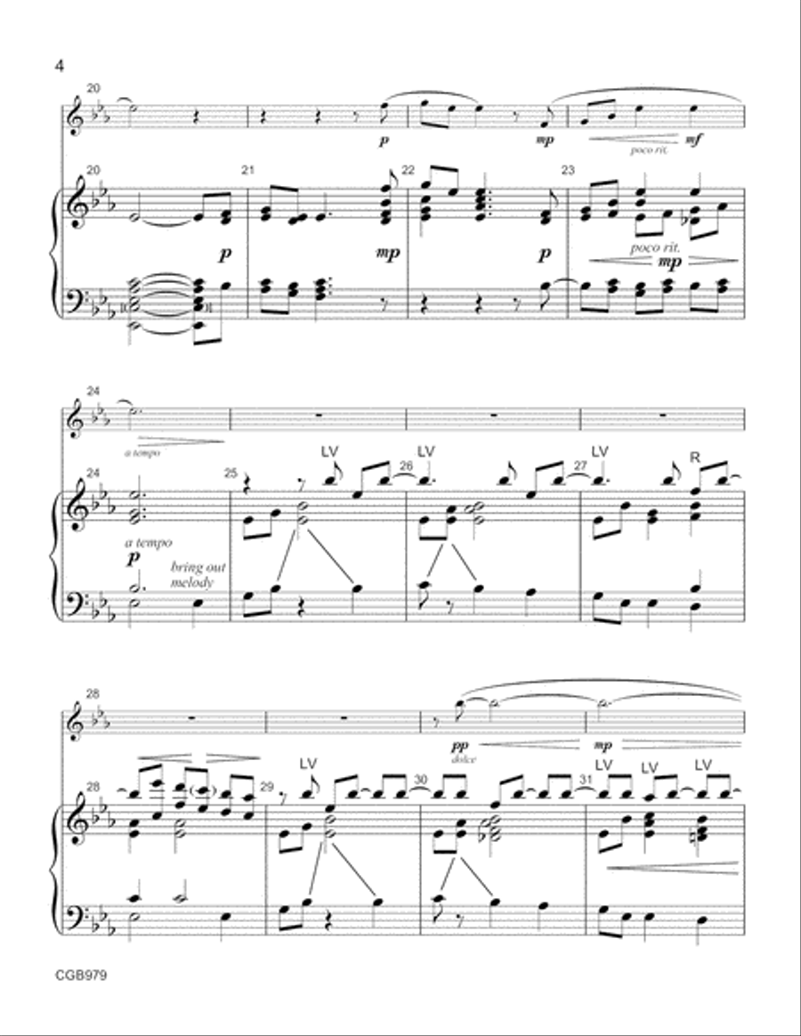 The Lord's My Shepherd, I'll Not Want Handbell Choir scores gallery preview page 4