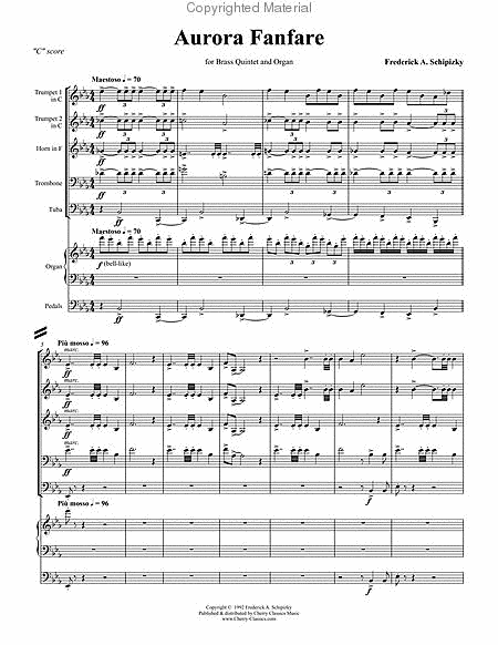 Aurora Fanfare for Brass Quintet & Organ image number null