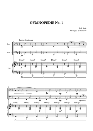Gymnopédie no 1 | Bassoon Duet | Original Key | Chords | Piano accompaniment |Easy intermediate
