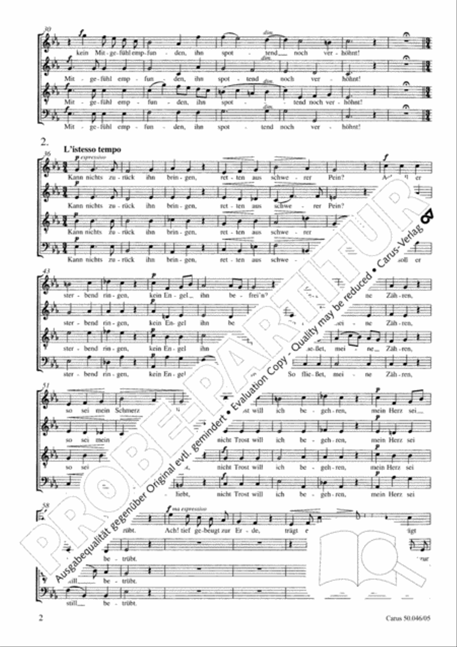 Passionsgesang 4-Part scores gallery preview page 3