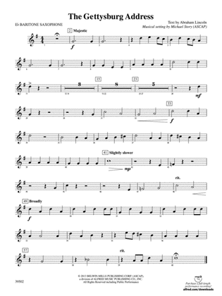 The Gettysburg Address: E-flat Baritone Saxophone