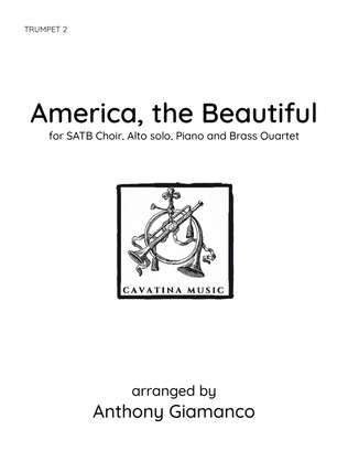 Book cover for AMERICA, THE BEAUTIFUL - Trumpet 2 part