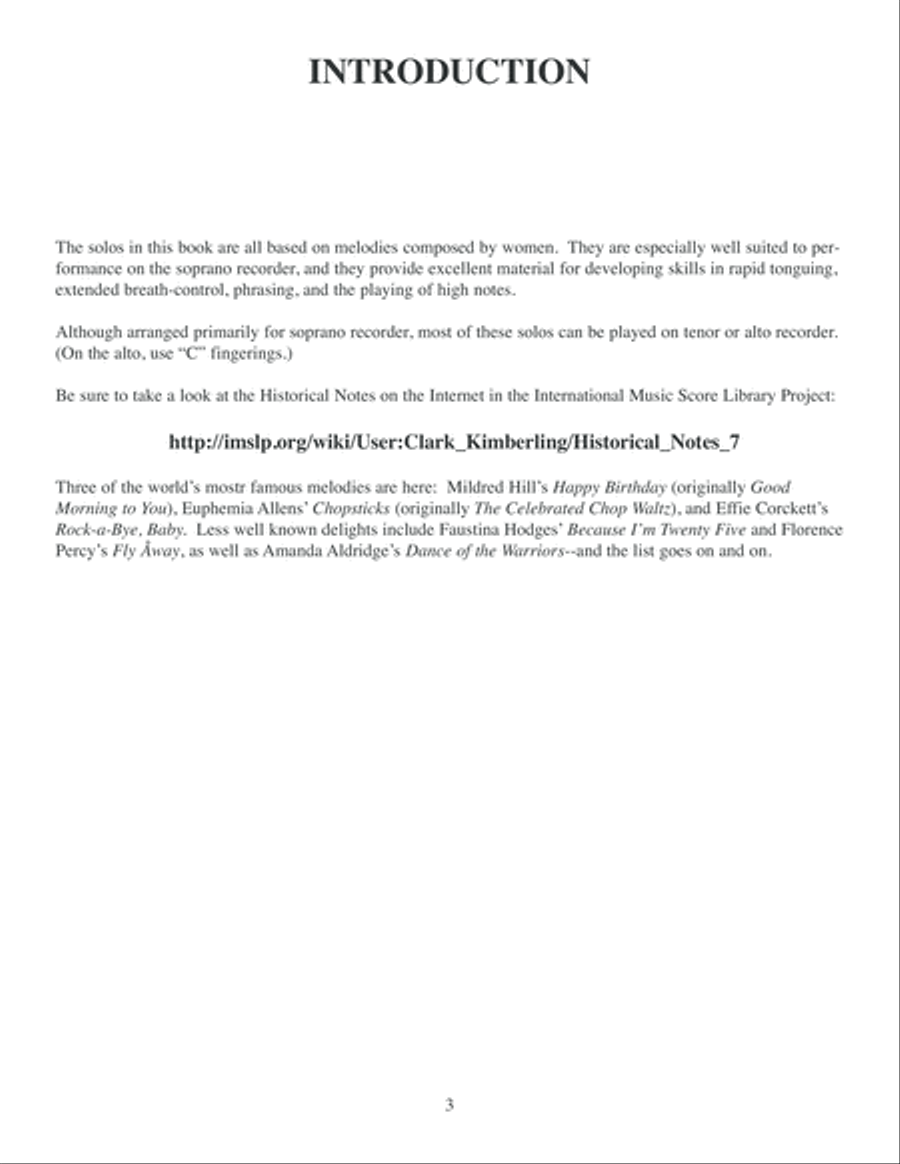 Solos for Soprano Recorder-Collection 7 Soprano Recorder scores gallery preview page 4