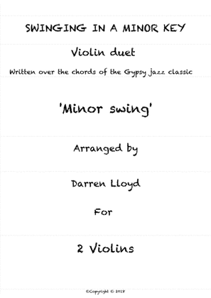 Book cover for Swinging in a minor key - Gypsy Jazz Violin Duet