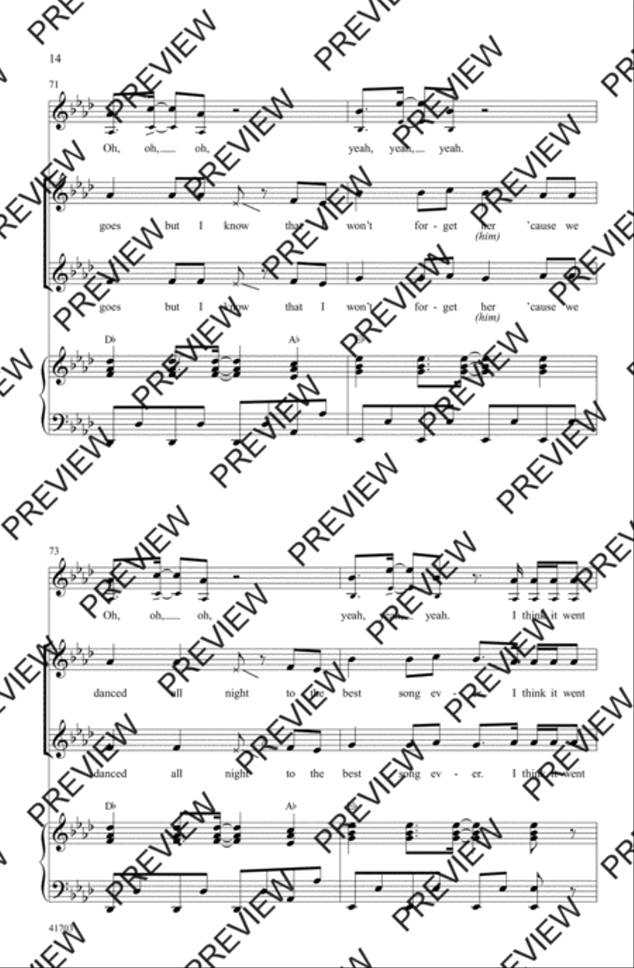 Best Song Ever Best Song Ever 2-Part scores gallery preview page 14
