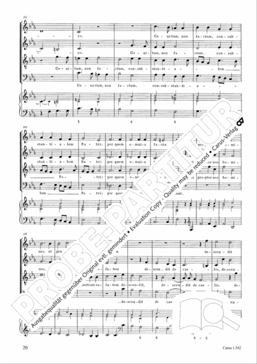 Messa a quattro voci da cappella 4-Part scores gallery preview page 21