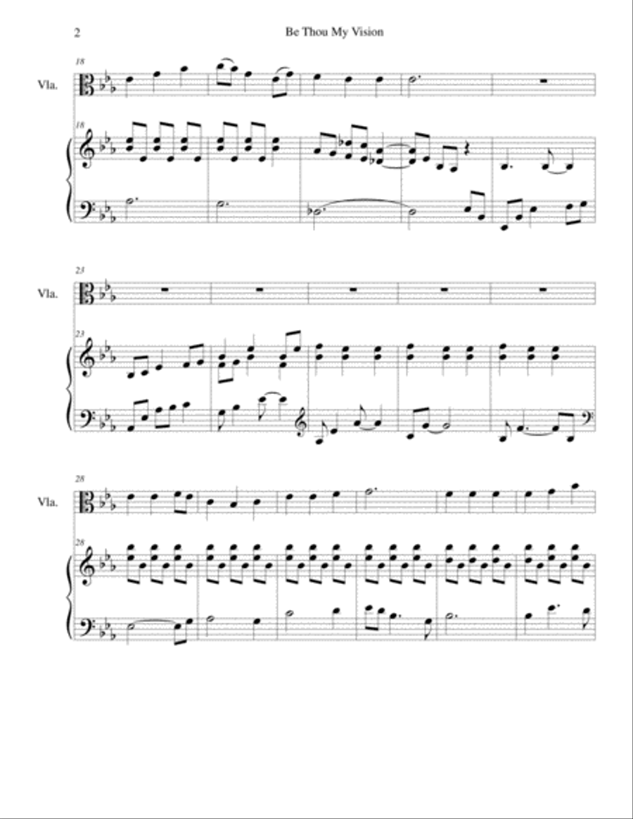 Be Thou My Vision (viola/piano), arr. Brenda Portman Viola scores gallery preview page 2