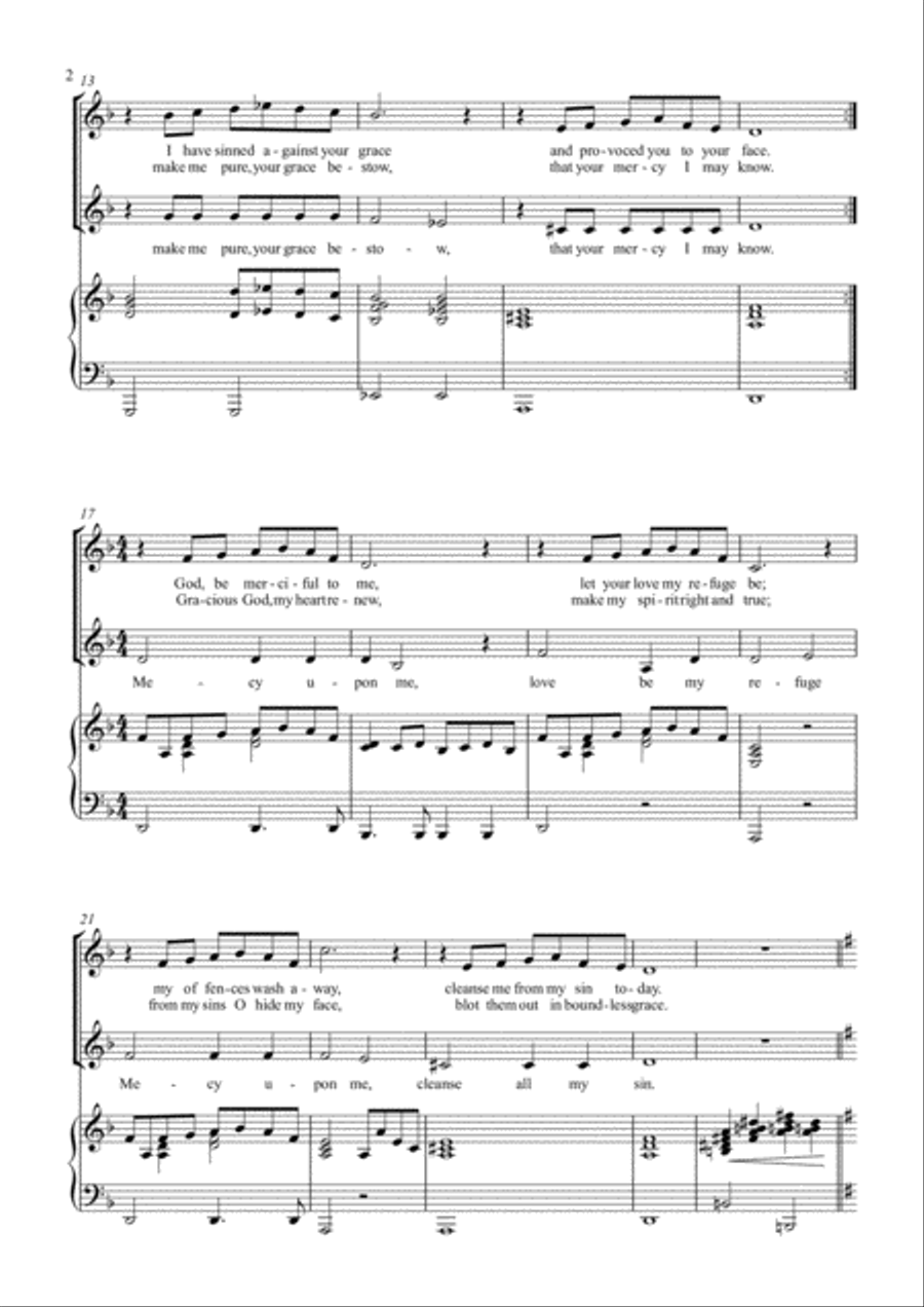 God Be Merciful 4-Part scores gallery preview page 2