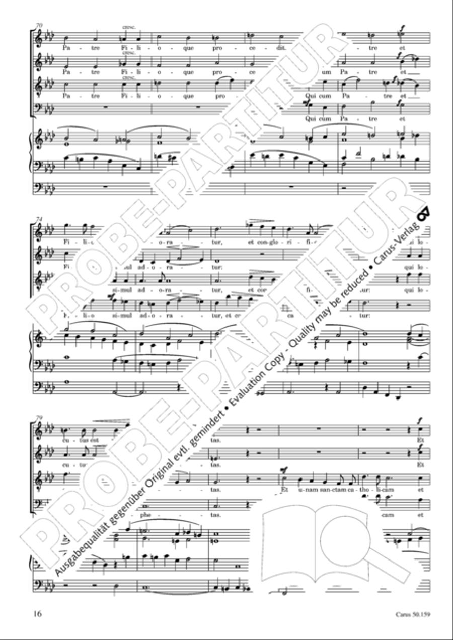 Mass in F Minor (Missa in f) 4-Part scores gallery preview page 17