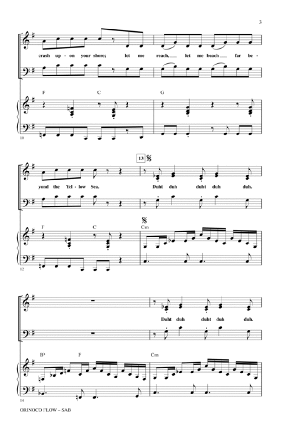 Orinoco Flow (arr. Kirby Shaw) 3-Part scores gallery preview page 2