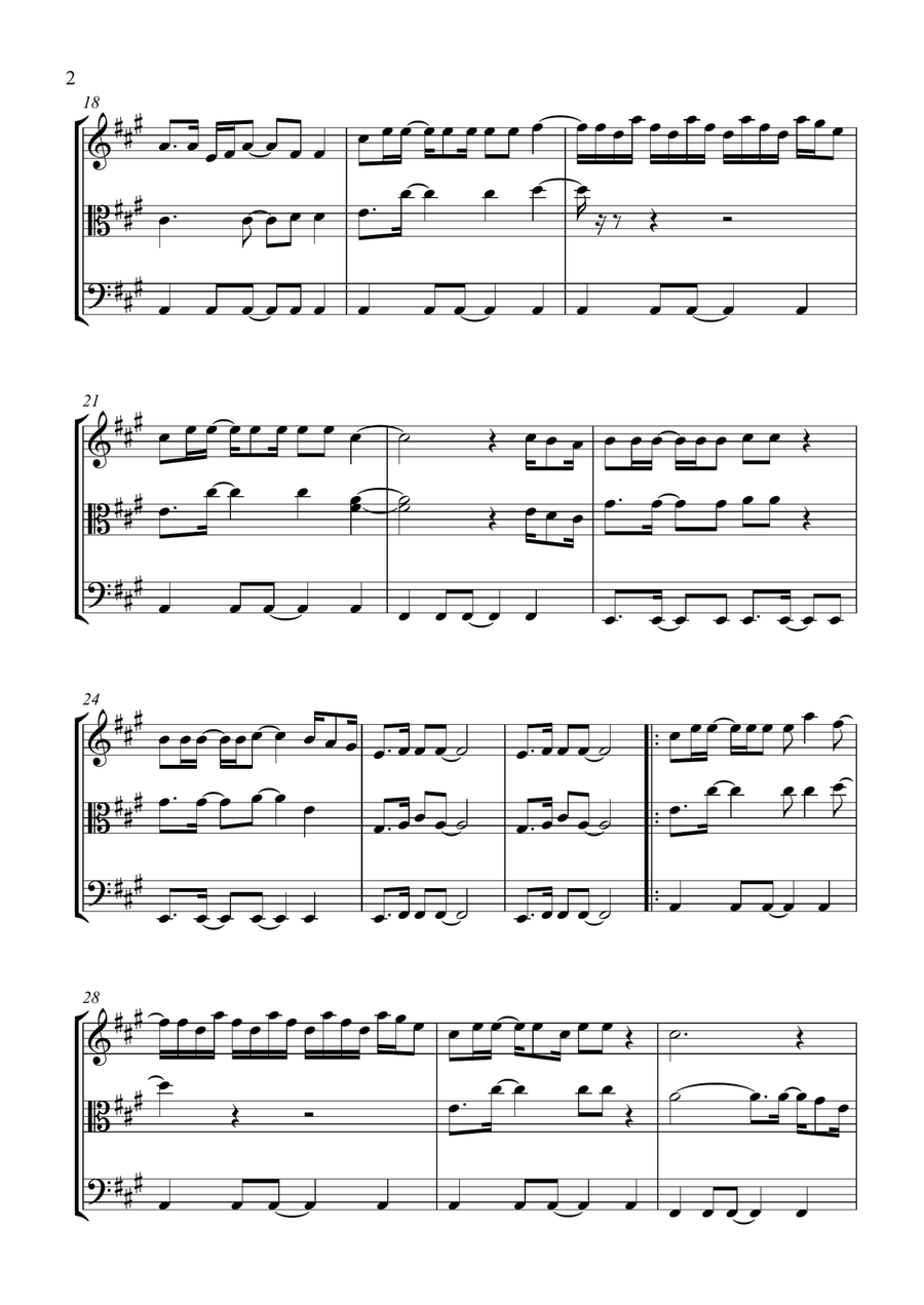 Dancing Queen String Trio scores gallery preview page 2