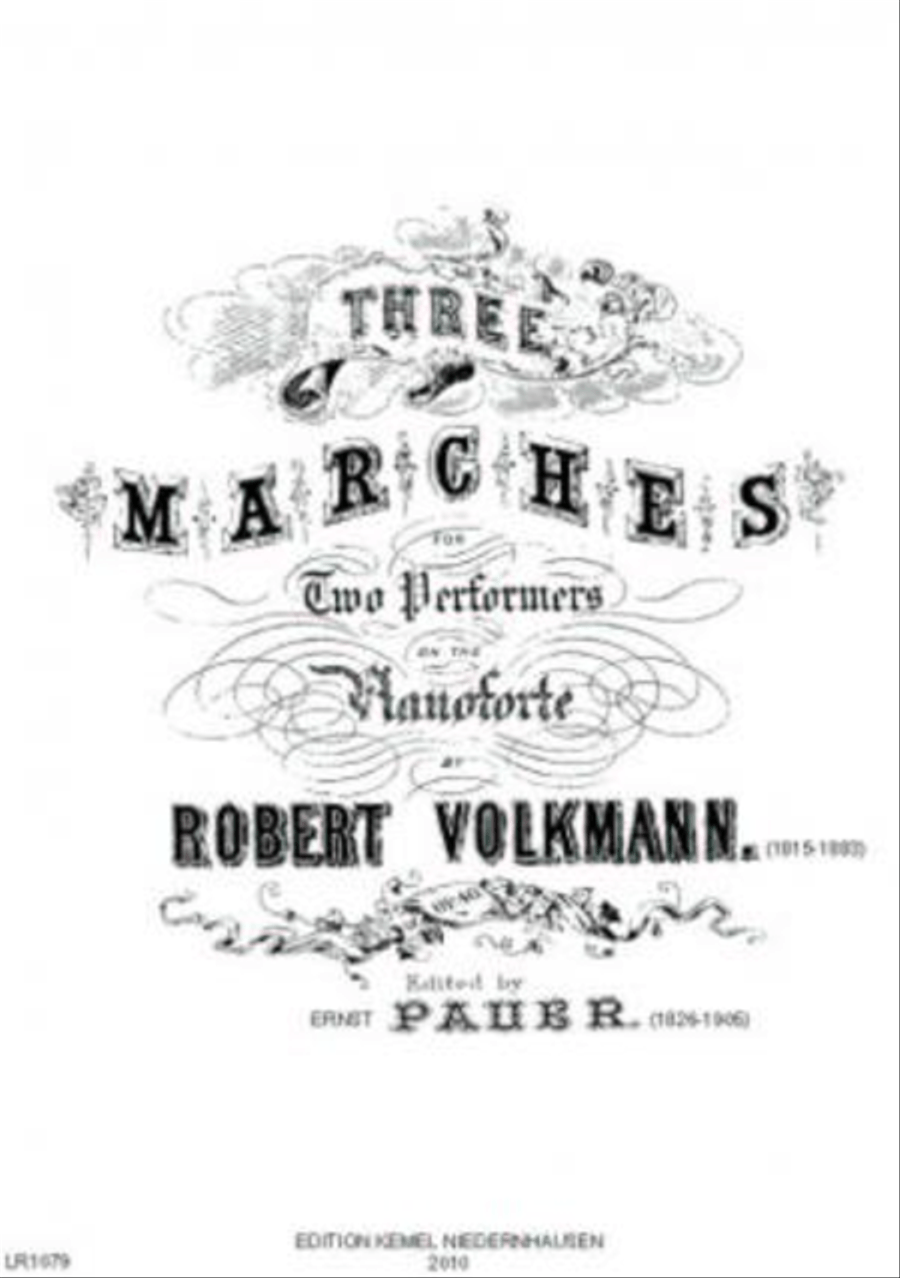 Three marches 1 Piano, 4-Hands scores gallery preview page 1