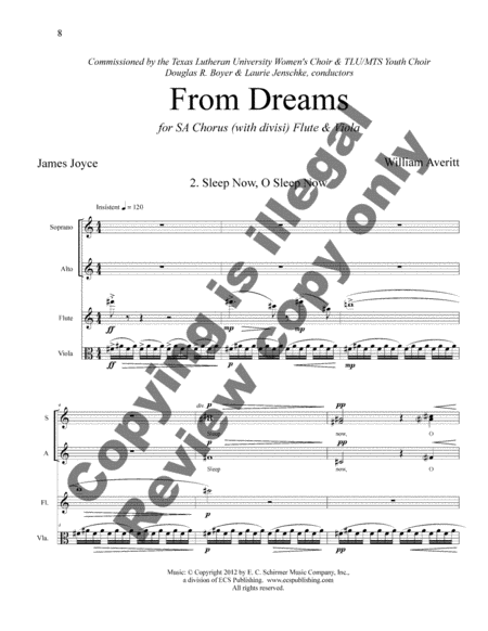 From Dreams (Full Score)