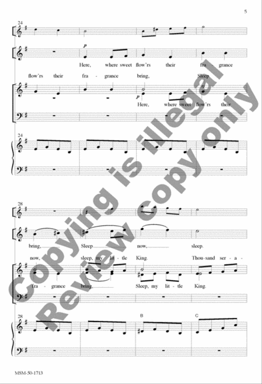 The Sleep of the Infant Jesus 4-Part scores gallery preview page 15