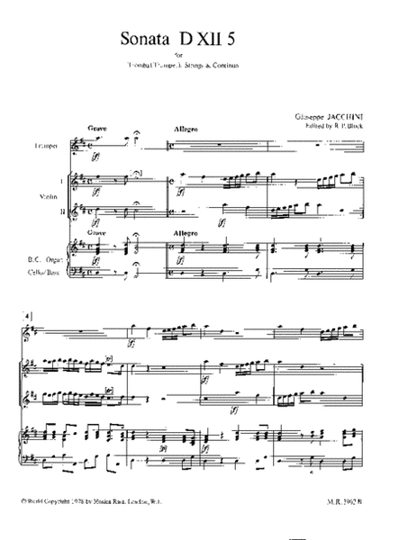 Sonata in D No. XII/5