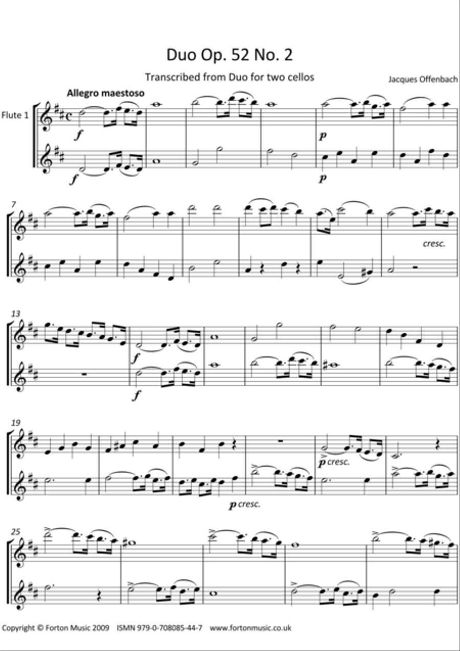 Duos Op 52 no 2 Flute Duet scores gallery preview page 2