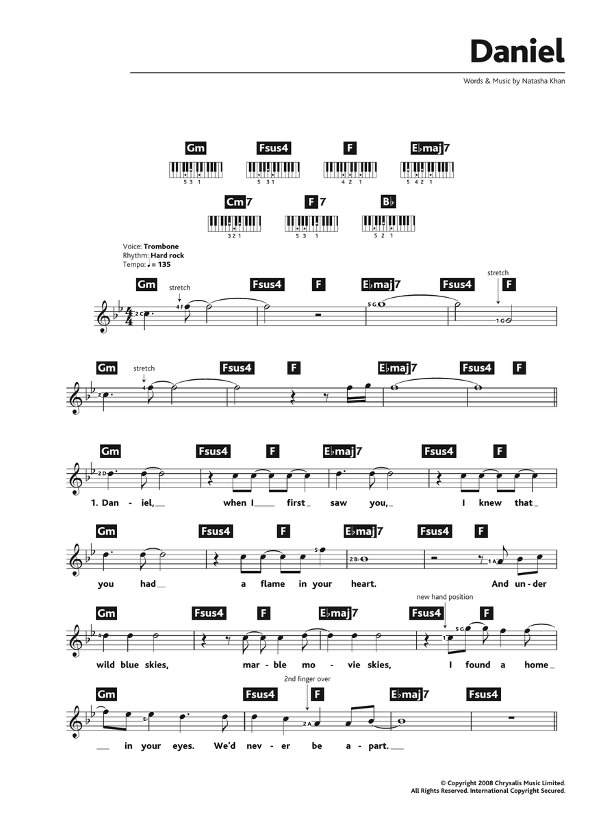 Daniel Piano Solo scores gallery preview page 1