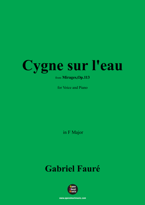 Book cover for G. Fauré-Cygne sur l'eau,in F Major,Op.113 No.1
