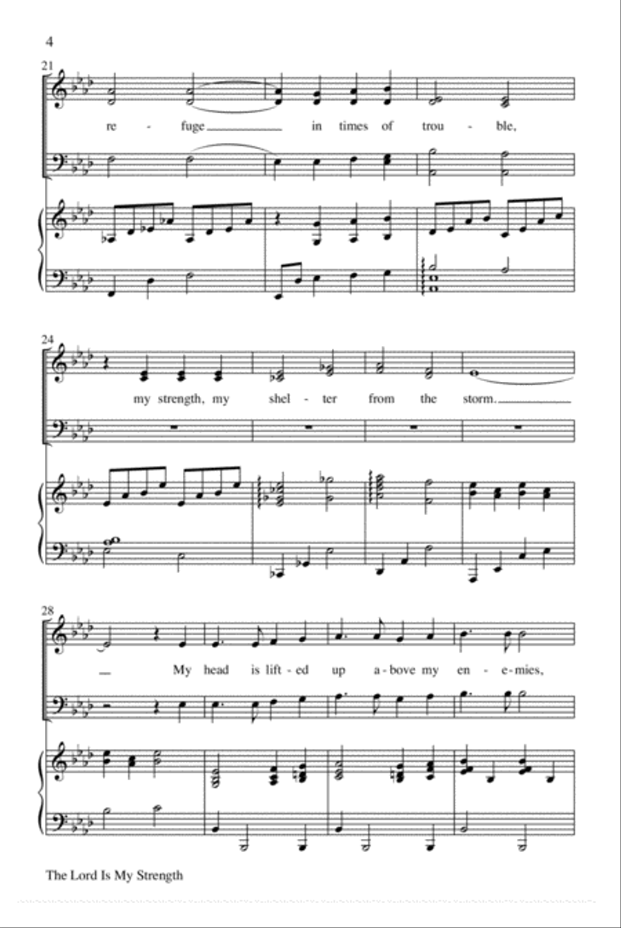 The Lord Is My Strength 4-Part scores gallery preview page 4