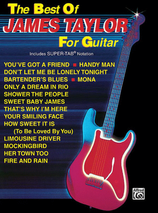 Book cover for The Best Of James Taylor For Guitar - Easy Guitar