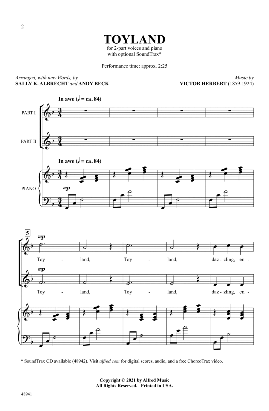 Toyland Choir scores gallery preview page 1
