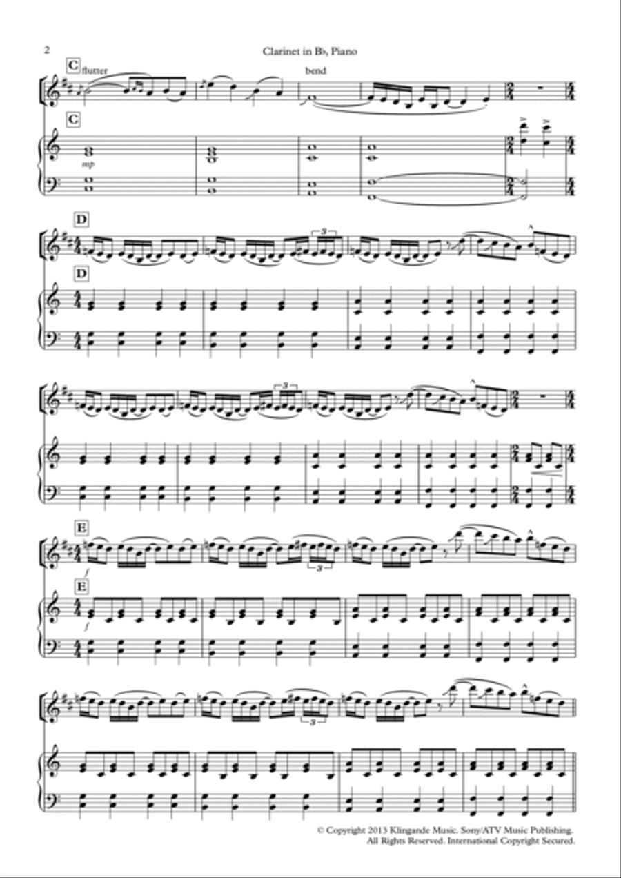 Jubel B-Flat Clarinet scores gallery preview page 2