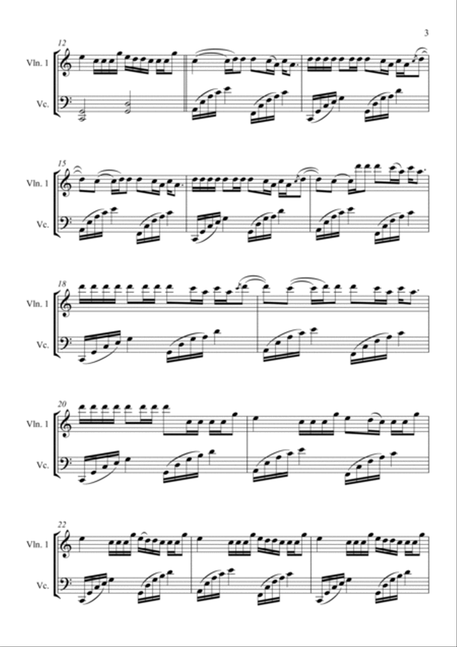 Trap Queen String Duet scores gallery preview page 3