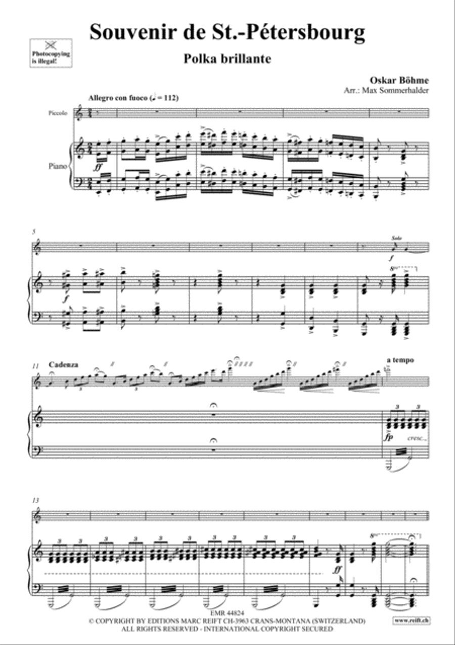 Souvenir de St.-Petersbourg Piccolo scores gallery preview page 4