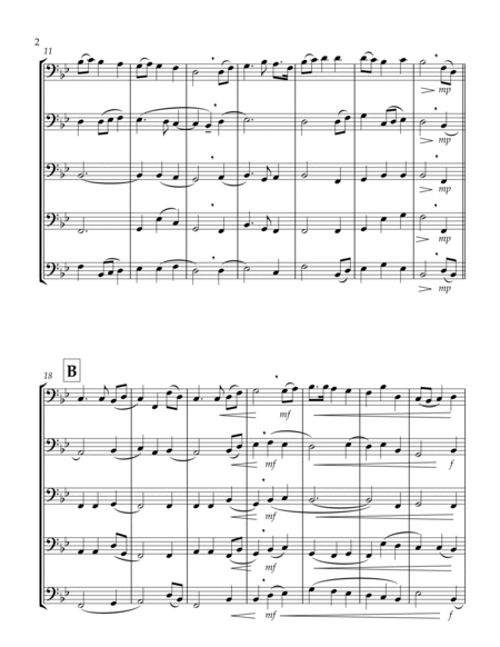 Thaxted (hymn tune based on excerpt from "Jupiter" from The Planets) (Bb) (Violoncello Quintet) image number null