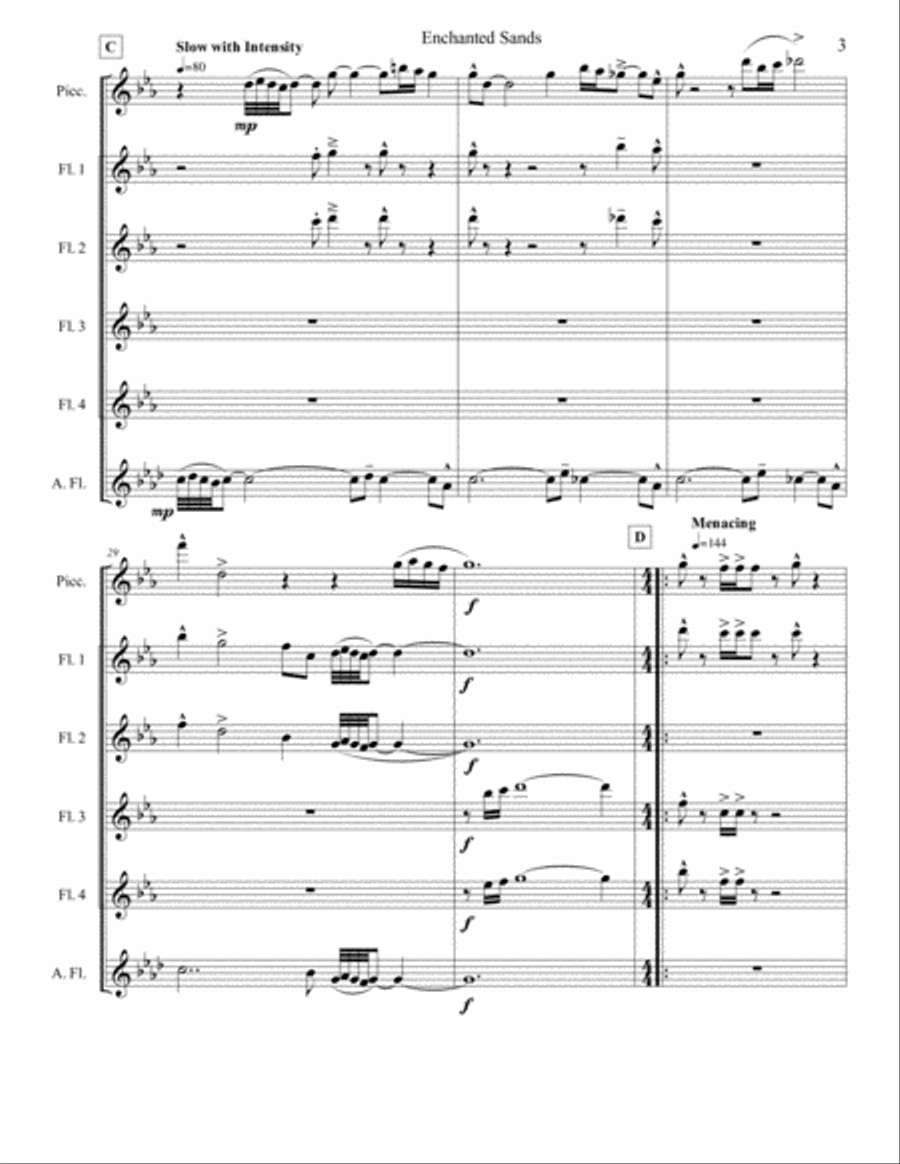 Encanted Sands Woodwind Ensemble scores gallery preview page 3