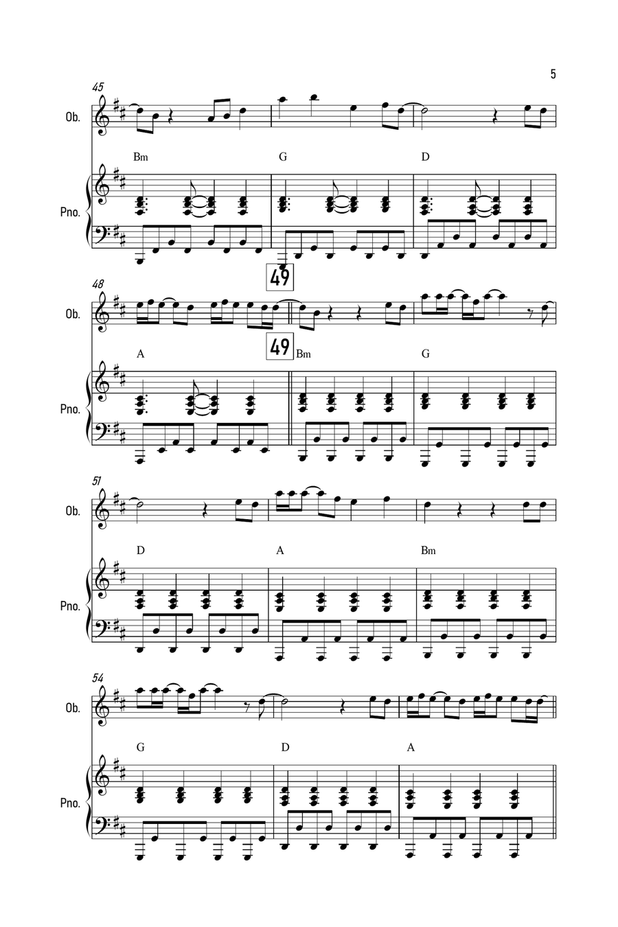 Purple Disco Machine Piano scores gallery preview page 5