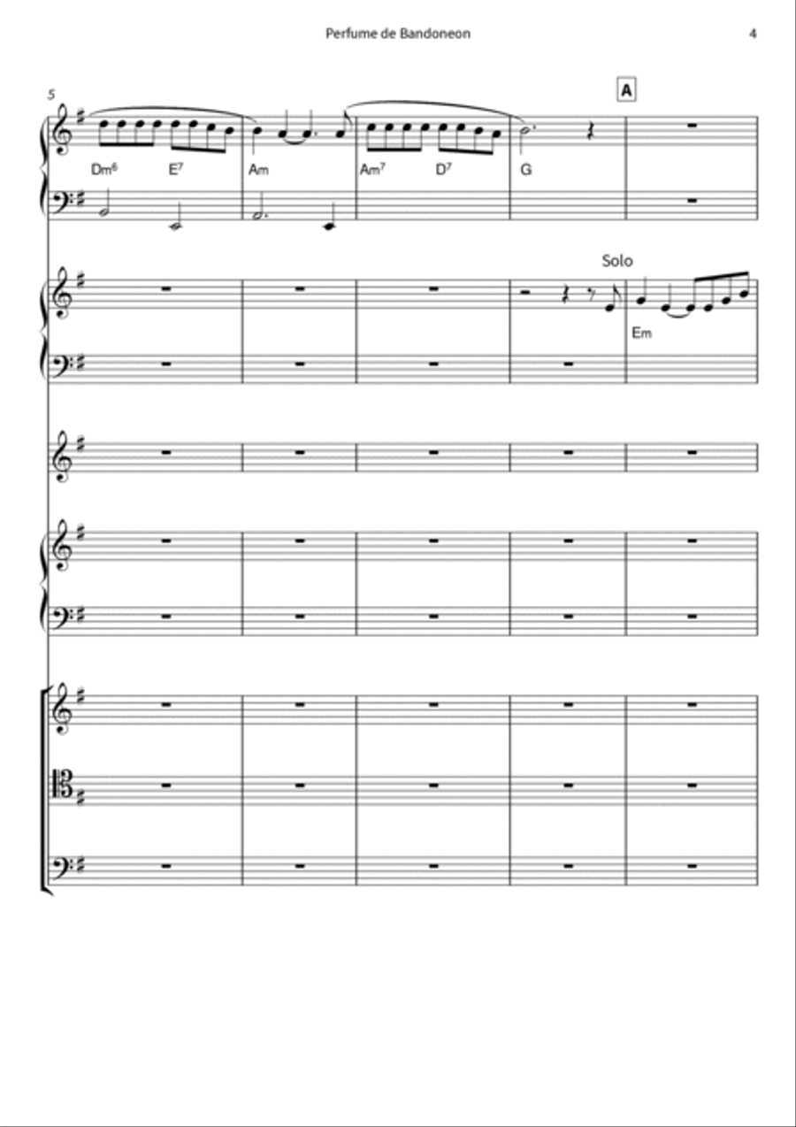 Perfume de Bandoneon Cello scores gallery preview page 5