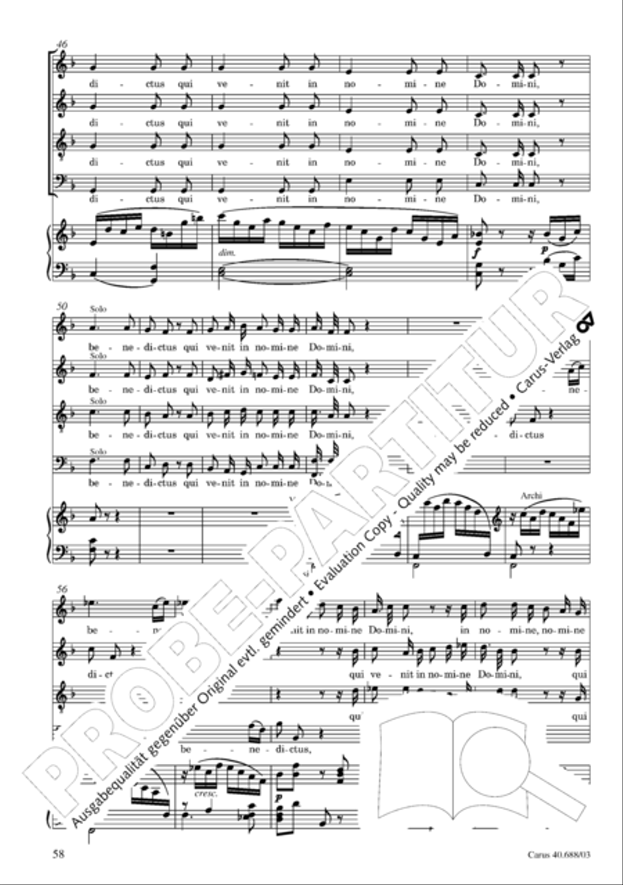 Mass in C Major Mass in C Major 4-Part scores gallery preview page 59