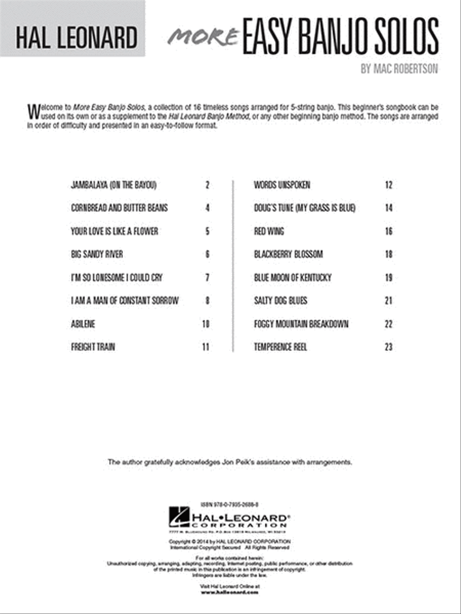 More Easy Banjo Solos - 2nd Edition Banjo scores gallery preview page 2