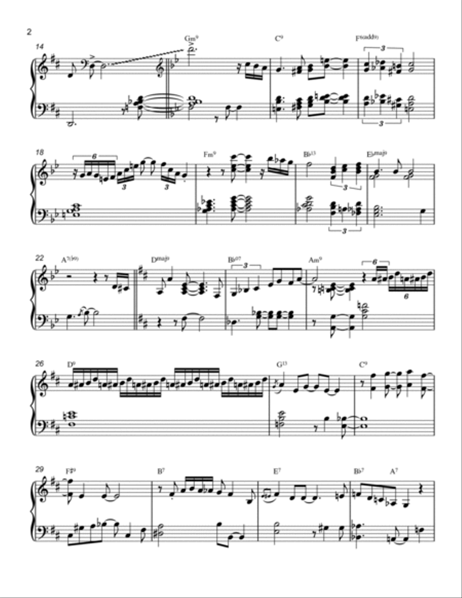 Wave Wave Piano Solo scores gallery preview page 2