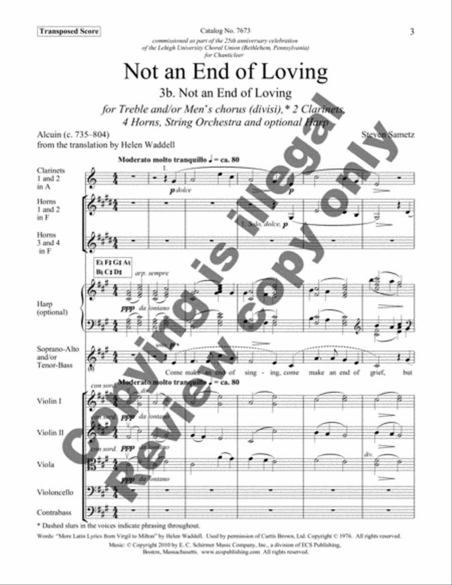 Not an End of Loving (Full Score) Choir scores gallery preview page 7