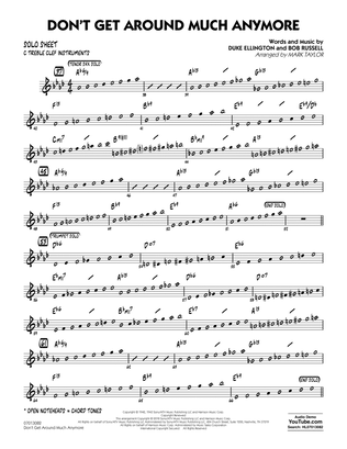 Don't Get Around Much Anymore - C Solo Sheet