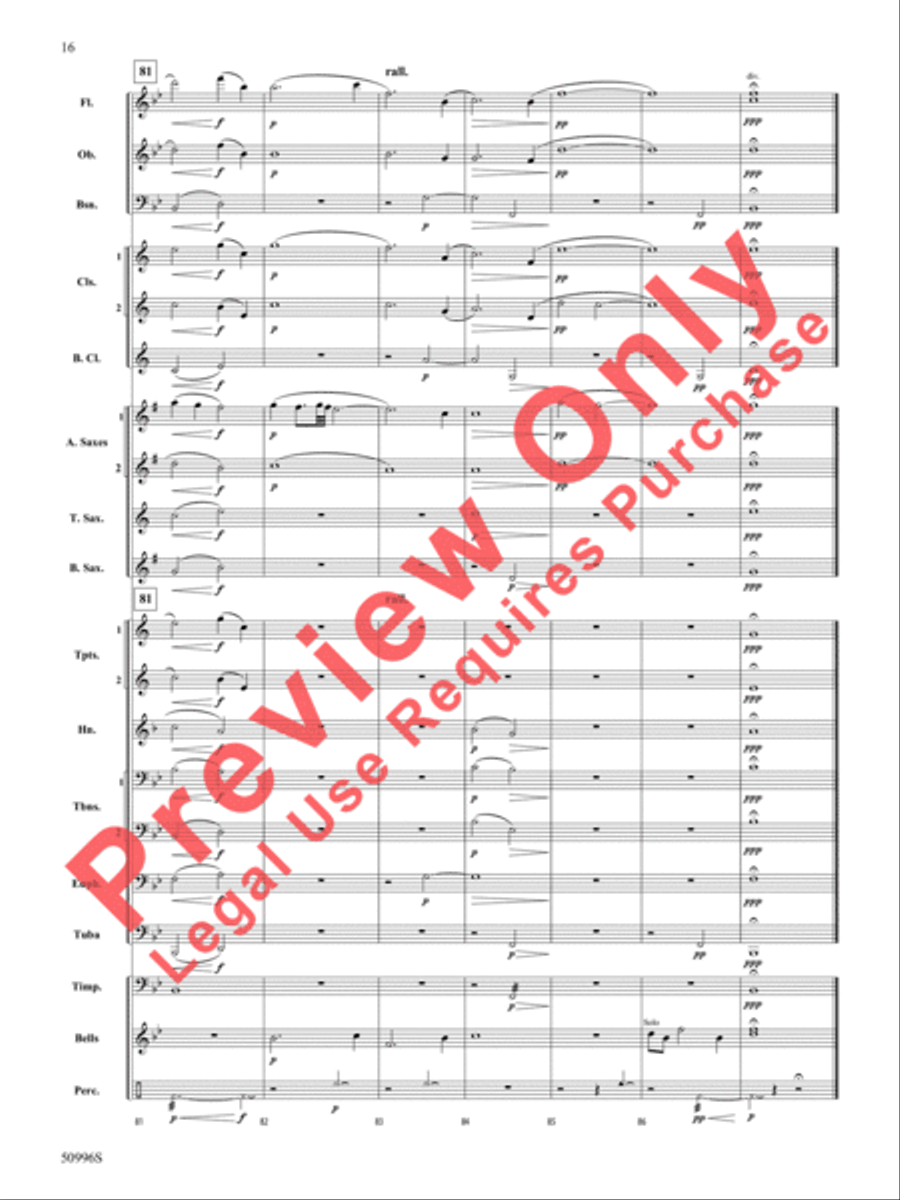 Cherished Concert Band scores gallery preview page 17