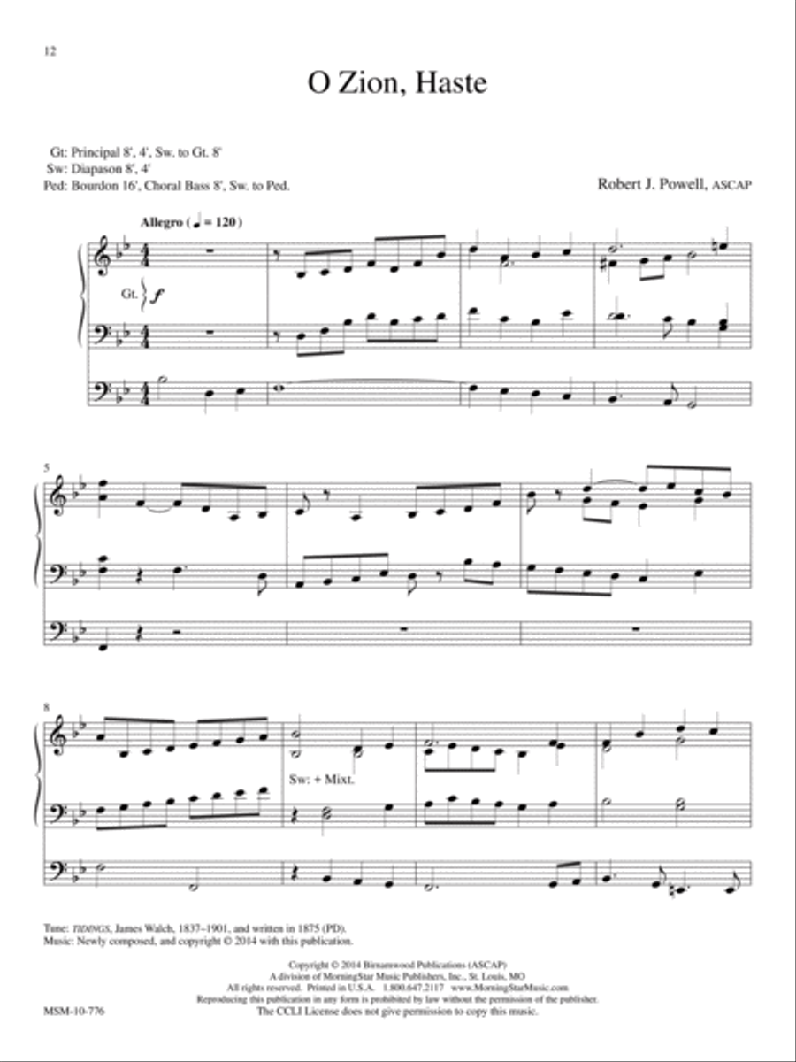 Who Are These Like Stars Appearing: Three Pieces for Organ Organ Solo scores gallery preview page 8