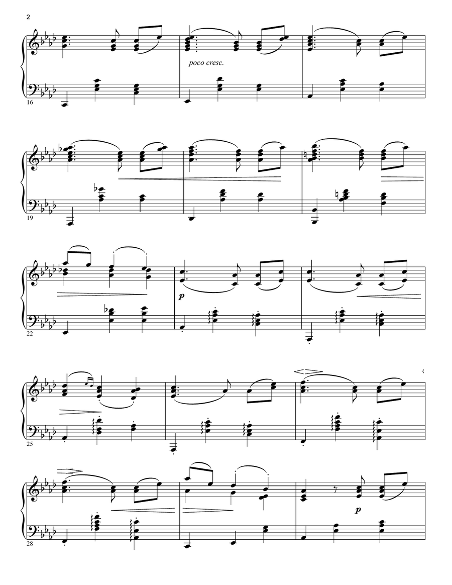 Waltz in A-flat major, Op. 39, No. 15 Piano Solo scores gallery preview page 2