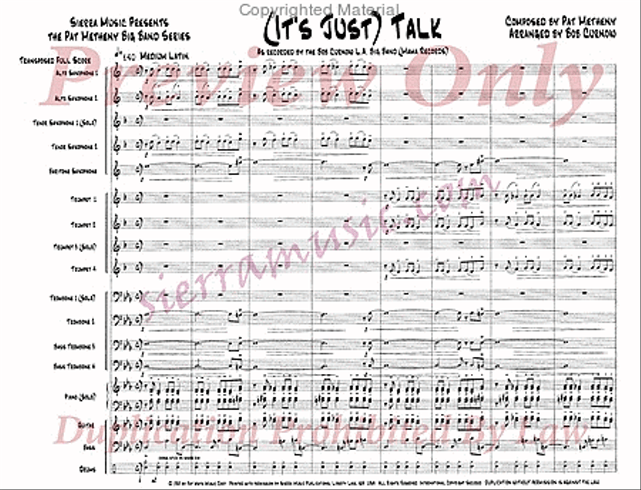 It's Just Talk Big Band scores gallery preview page 2