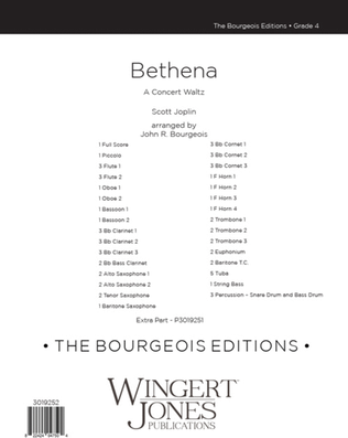 Book cover for Bethena - Full Score