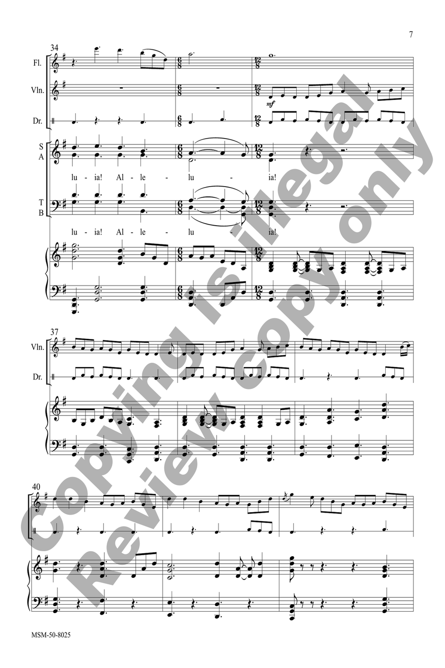 Alleluia! (Full/Choral Score) 4-Part scores gallery preview page 7
