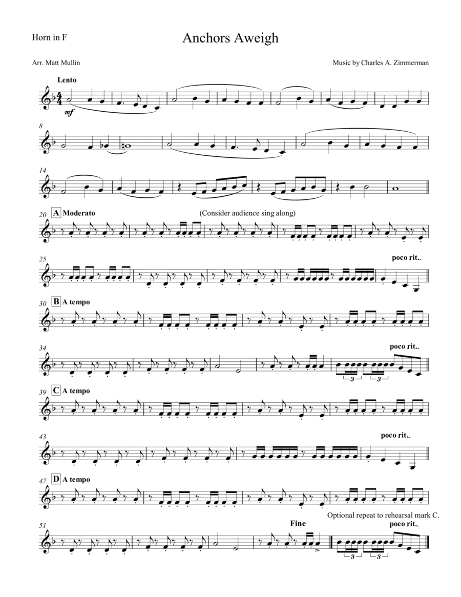 Anchors Aweigh Brass Ensemble scores gallery preview page 1